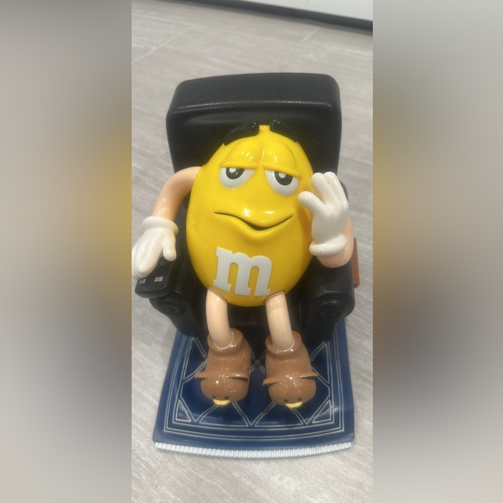 Vintage M&M’s Yellow Recliner Candy Dispenser
